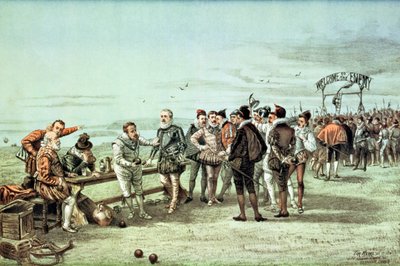 Die Armada von 1888 in Sicht, Minister beim Spielen, aus 